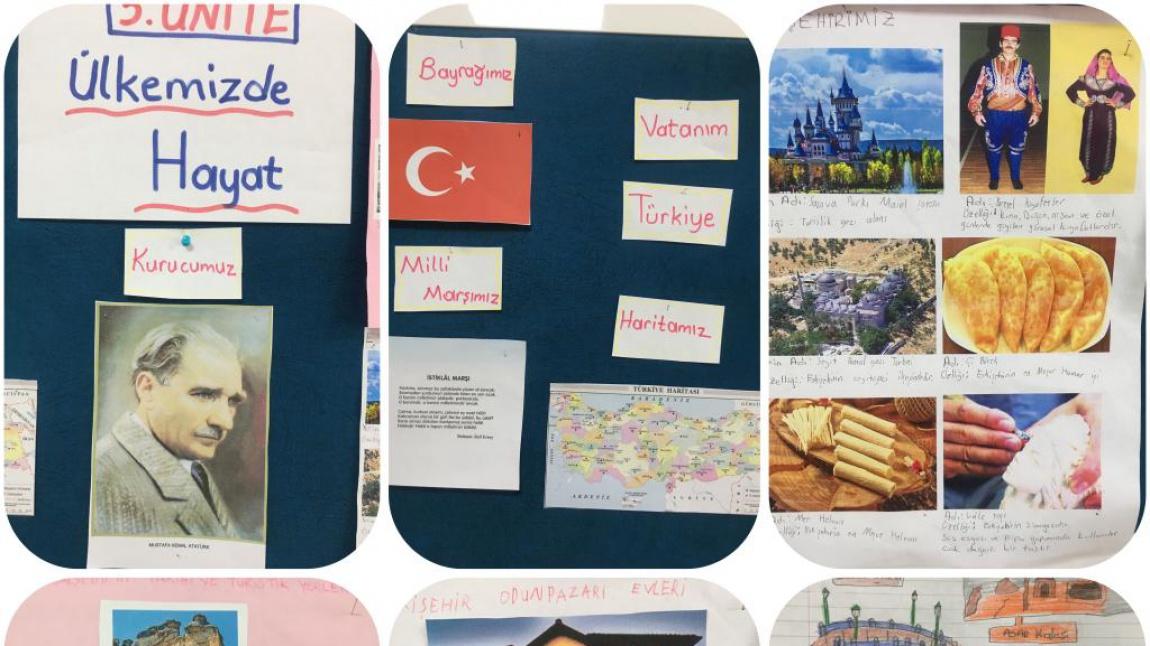  1 A sınıfı öğrencileri Hayat Bilgisi dersinde ülkeleri Türkiye’yi ve yaşadıkları Eskişehir’i tanıttılar.
